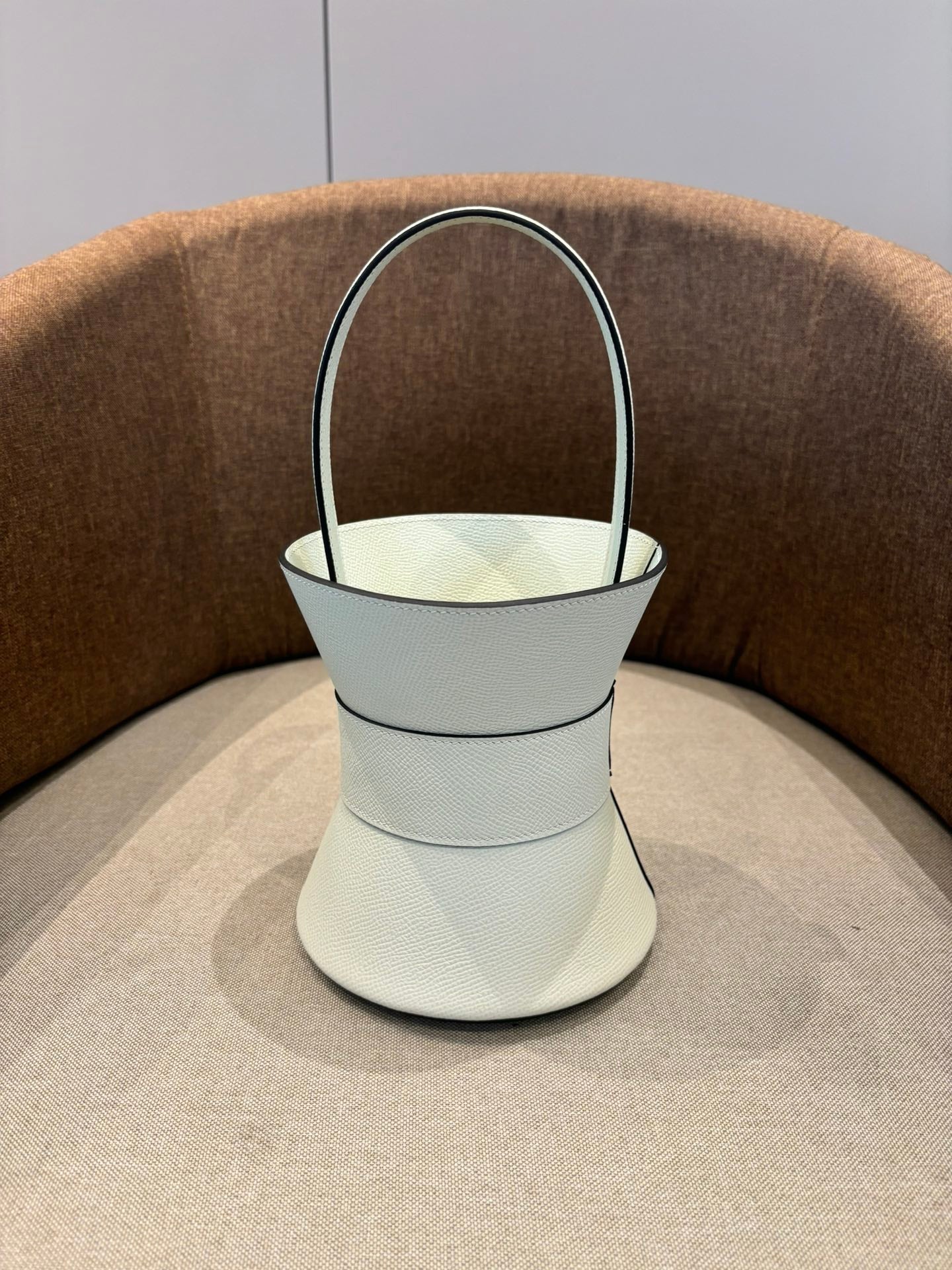 HM Mini Medor Bag White Epsom Calfskin 269893