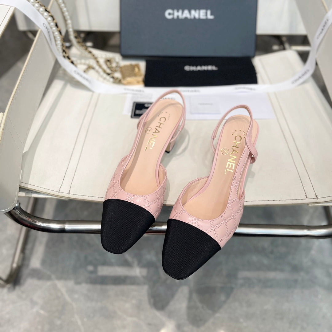 CC Stitched Slingback 6cm Light Pink Sheepskin 817403