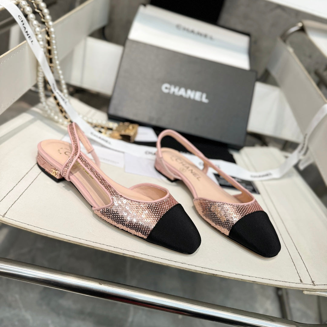CC 26s Slingback Light Pink Glittered Sheepskin 816193