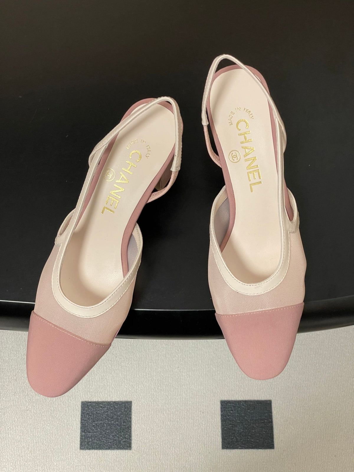 CC 26s Slingback  65 Light Pink Mesh Fabric Sheepskin 649443