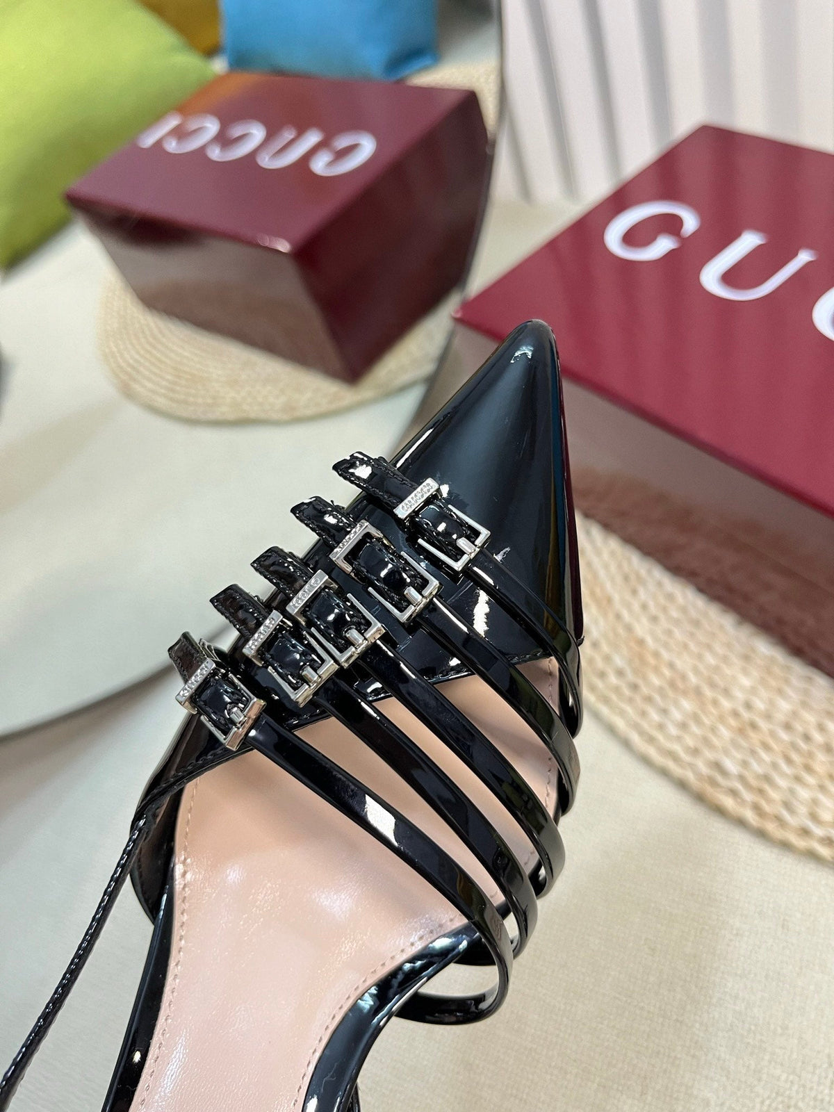SLINGBACK PUMP 6 CM IN BLACK GLOSSY CALFSKIN
