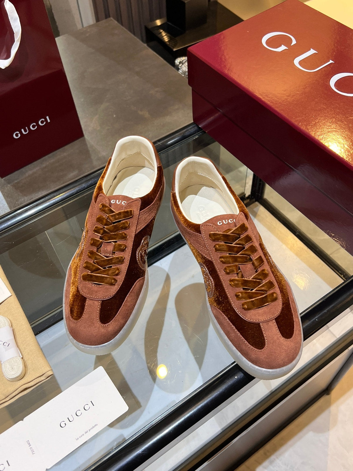 GG G75 Sneaker Brown Suede 818365
