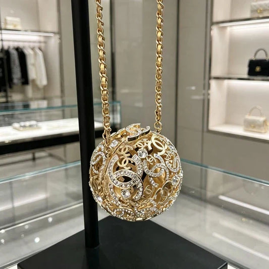 Chane 2026 Gold Openwork Spherical Evening Bag