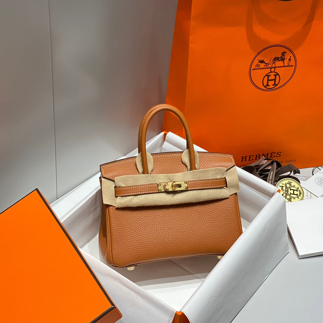 HM Birkin 20cm Gold Togo Leather Gold Hardware