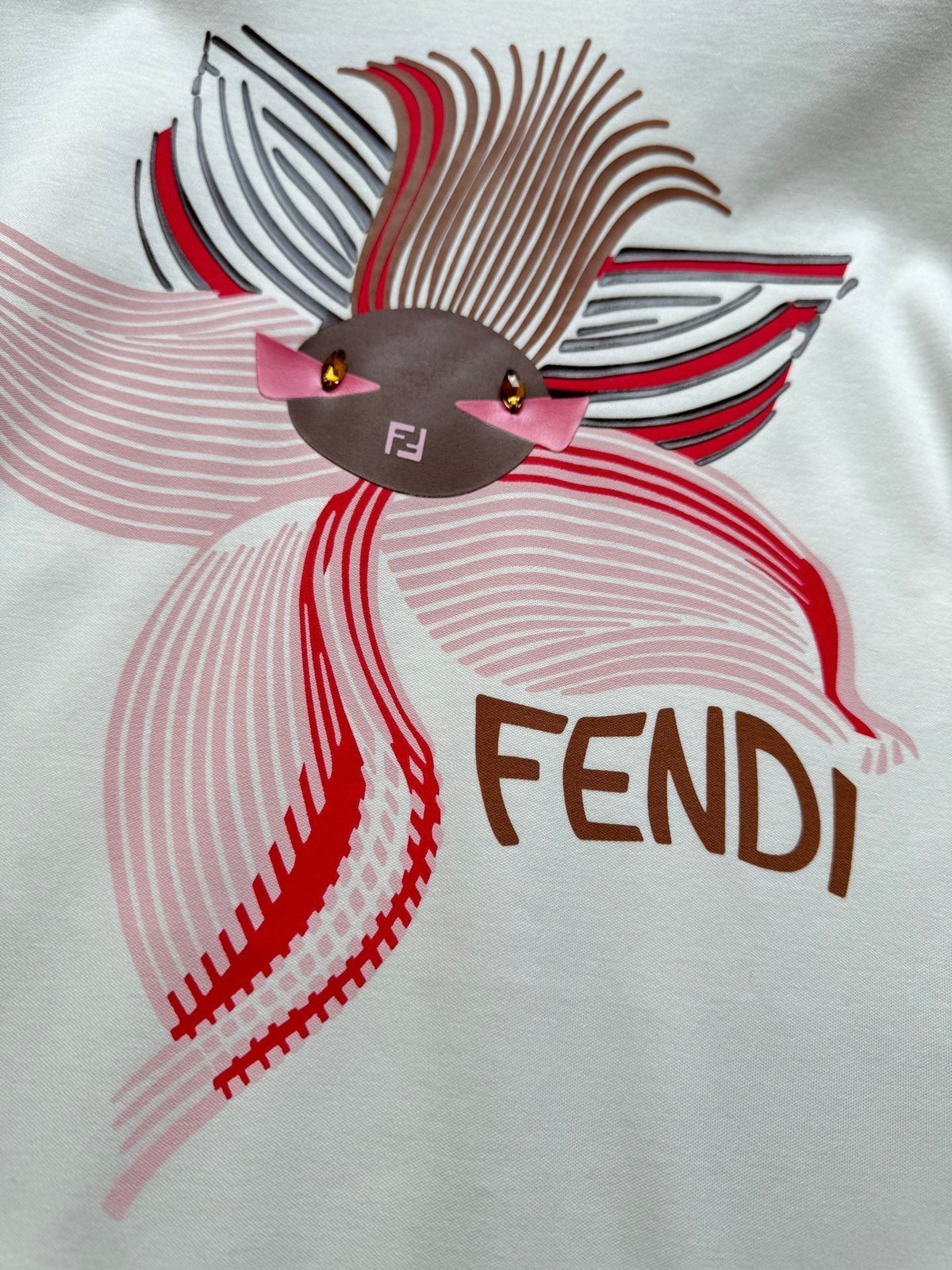 Fendi Orchid T-shirt White Cotton