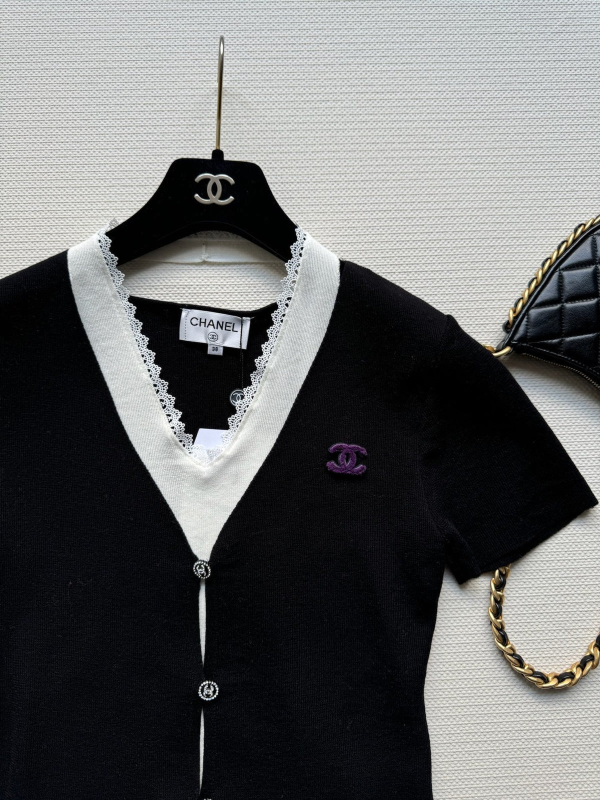 CC Knitted Top Black Wool
