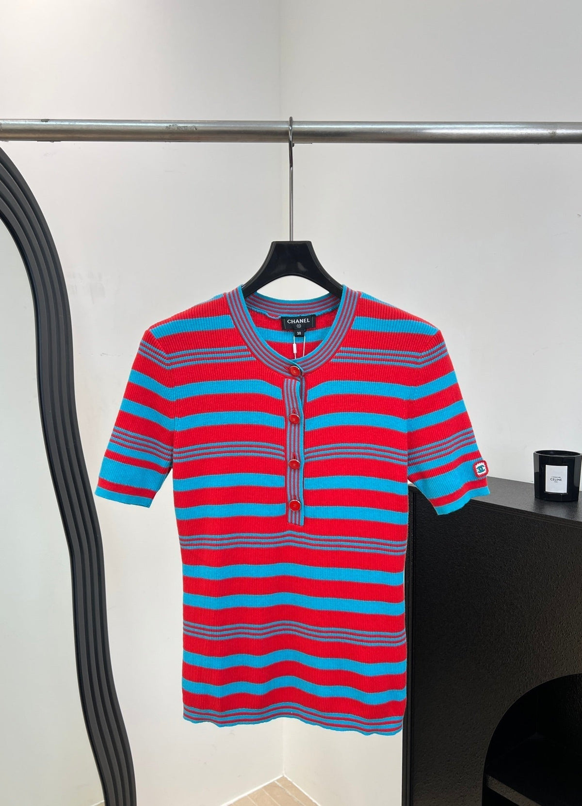 Chanel 26s Short-Sleeved Knit Shirt Style 1199