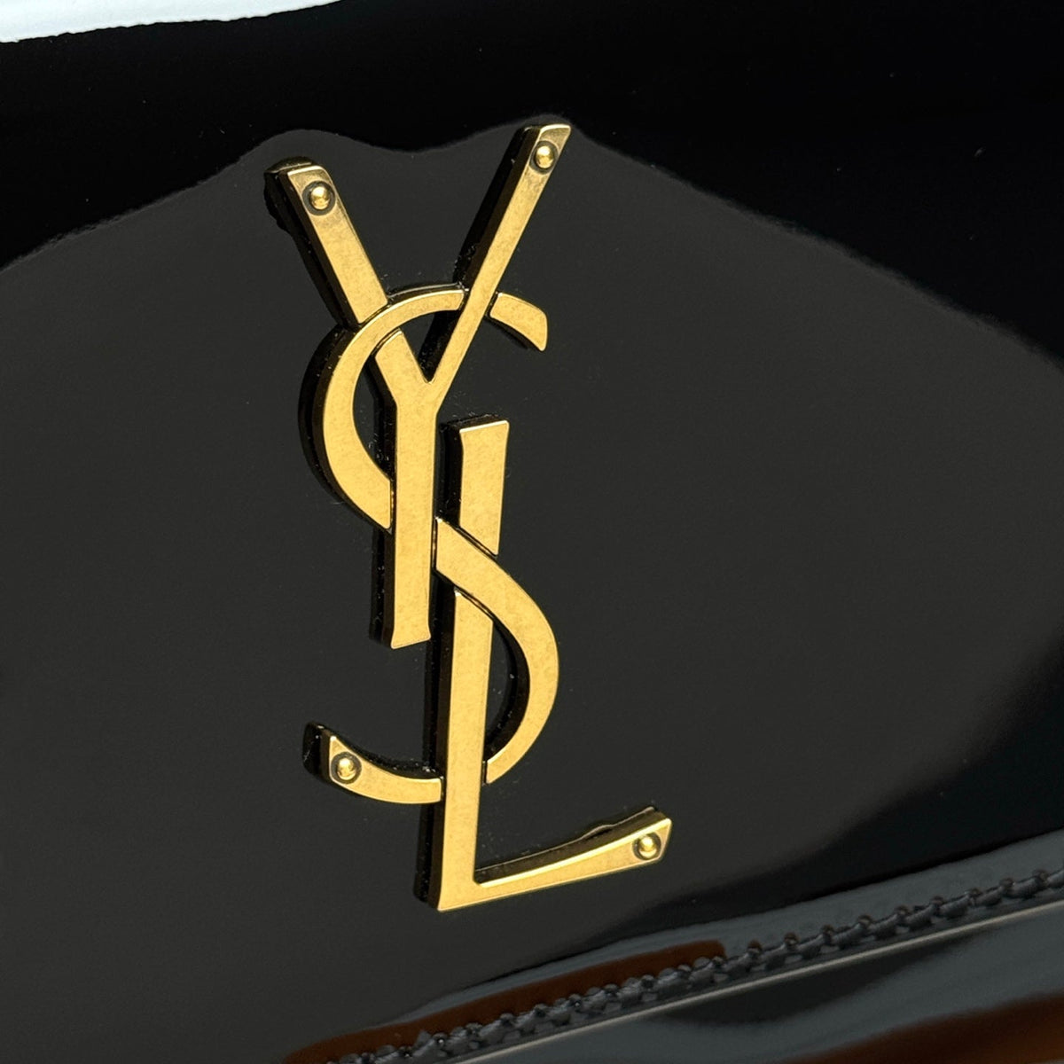 YSL Sunset Bag 22cm Black Patent Leather 285540