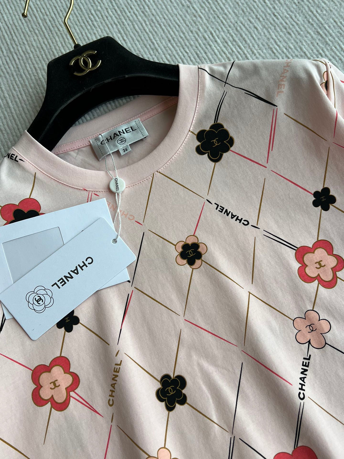 CC 25 Round- Neck T-shirt In Pink Cotton 277249