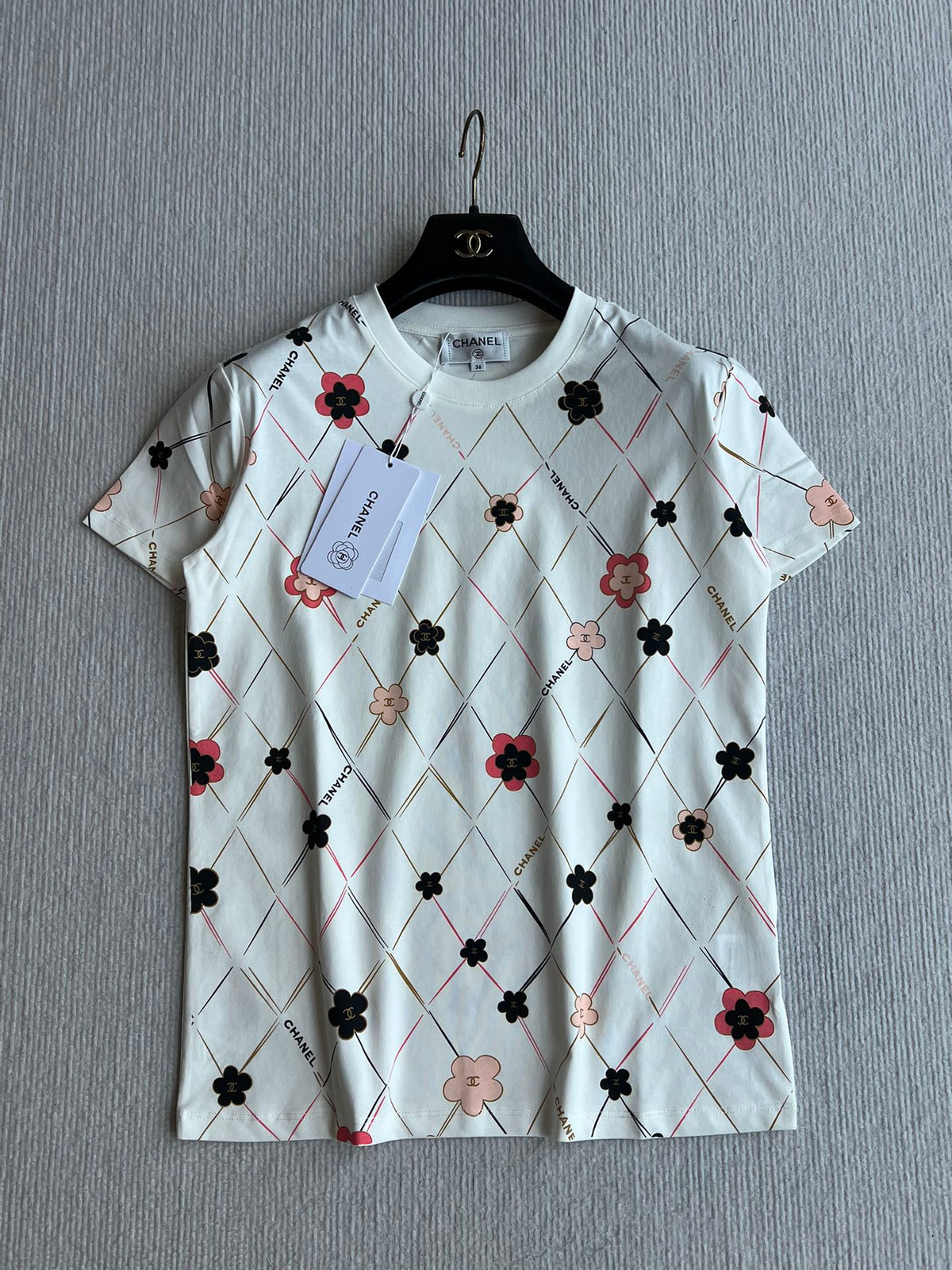 CC 25 Round- Neck T-shirt In White  Cotton 277250