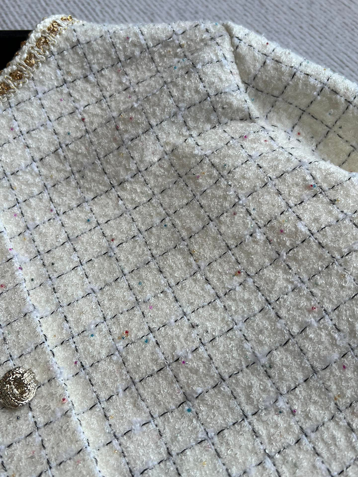 CC 25 Two-way Jacket White Wool Silk