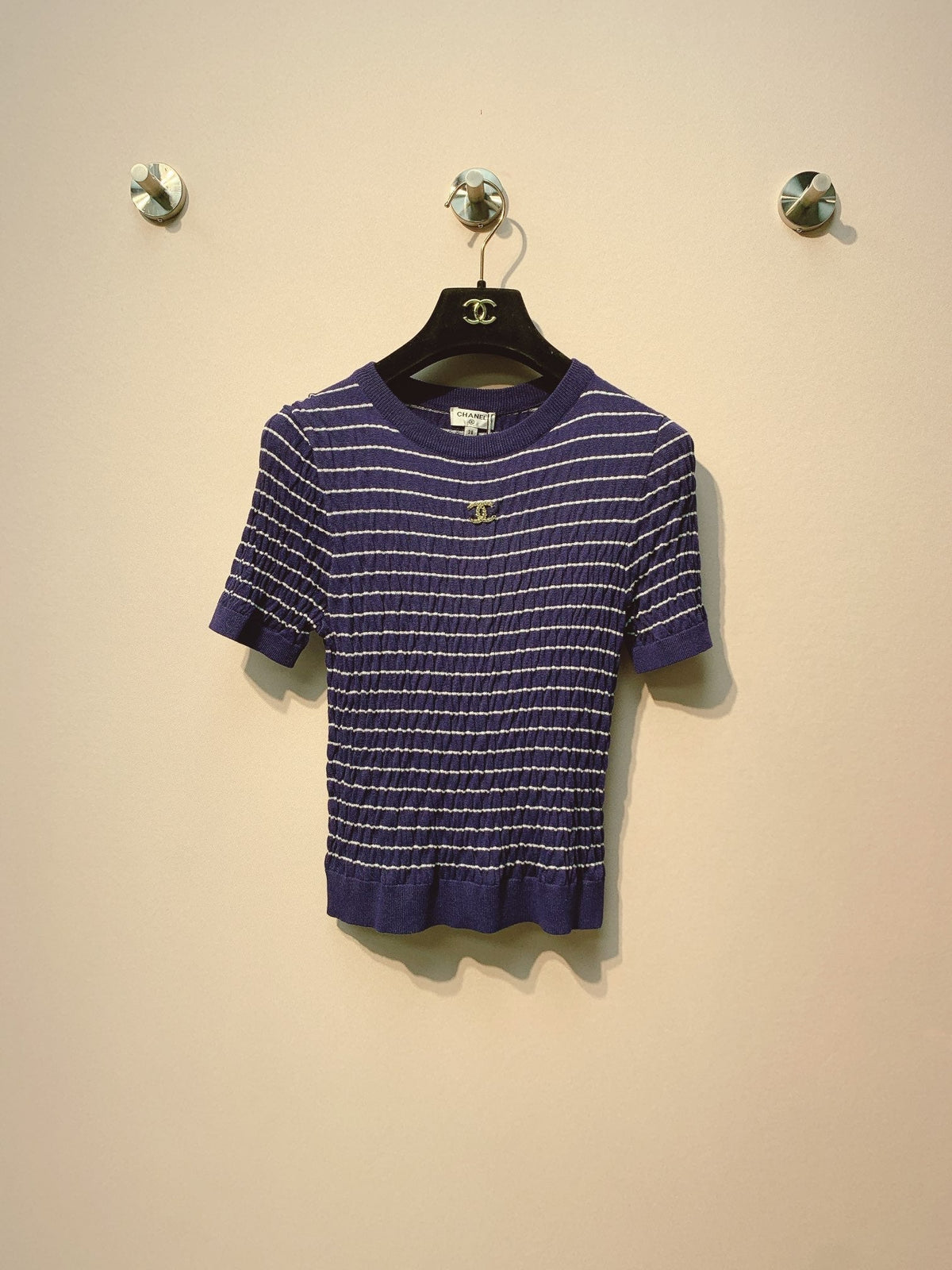 CC 25 Striped Crew Neck T-Shirt Tencel 289188