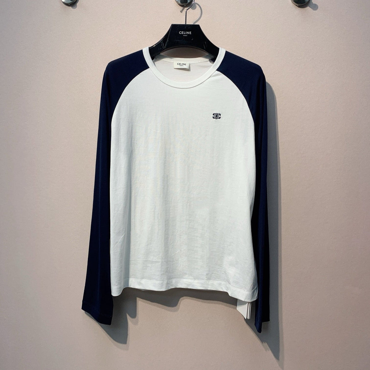 Celine 25 Sweater White Mix Black Cotton 301615