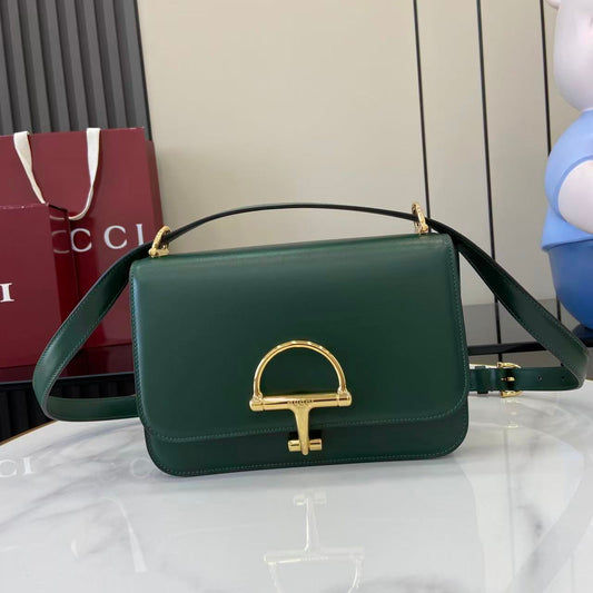 Gucci 25 Siena Bag 22.5cm  Green Gold Leather 292365