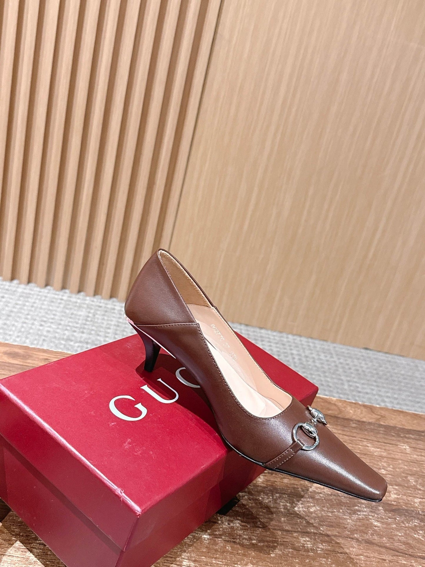 GG 26S Vittoria Pumps 6cm In Brown Lambskin