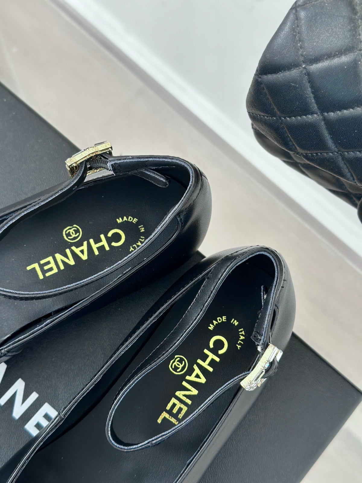 CC Mary Jane Black Lambskin