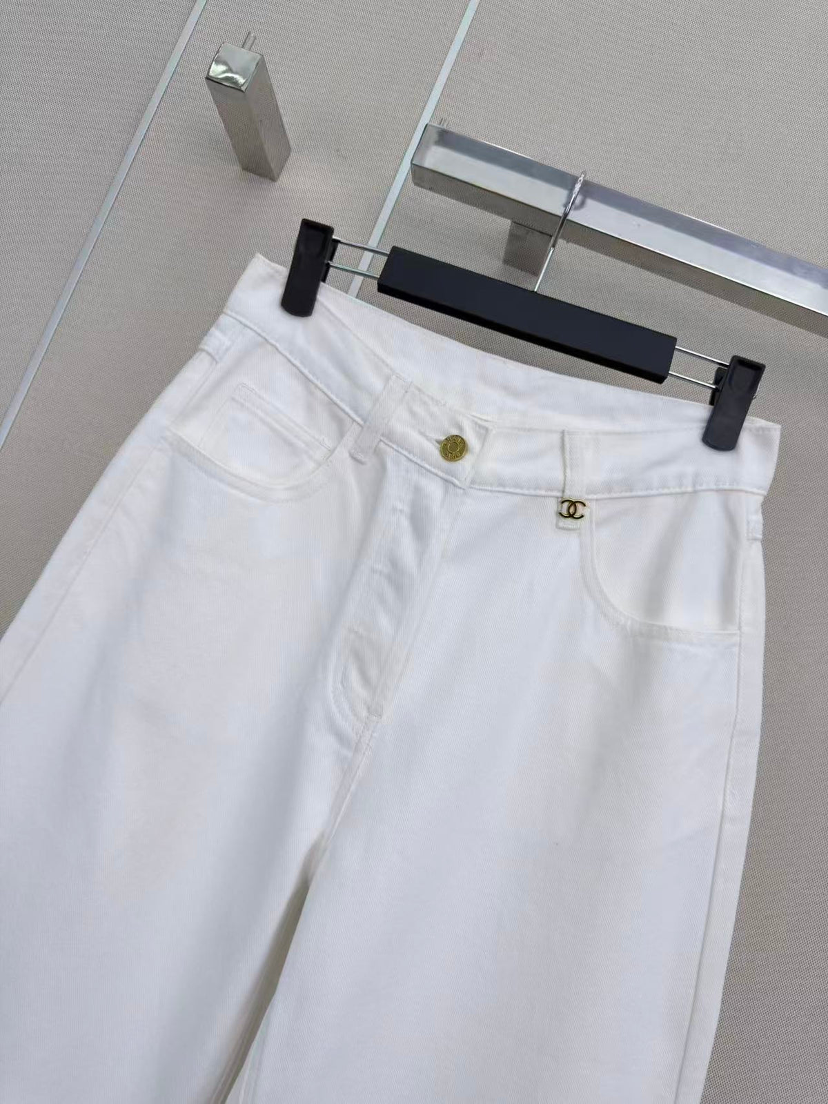 CC 26s Wide-Leg Pants White Denim 407867