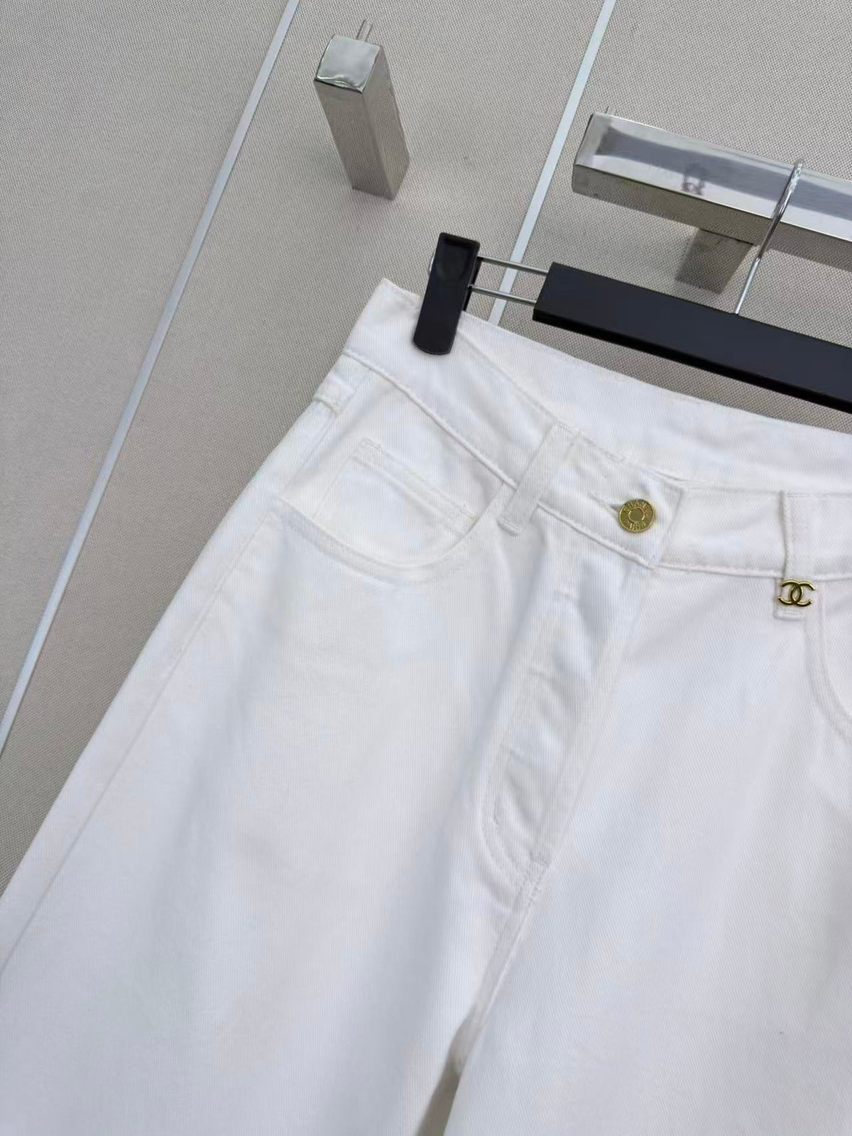 CC 26s Wide-Leg Pants White Denim 407867