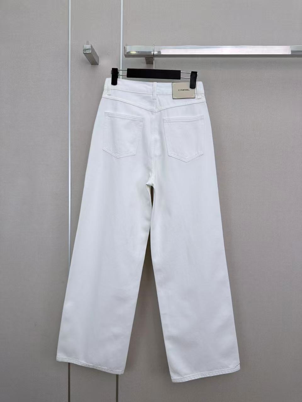 CC 26s Wide-Leg Pants White Denim 407867
