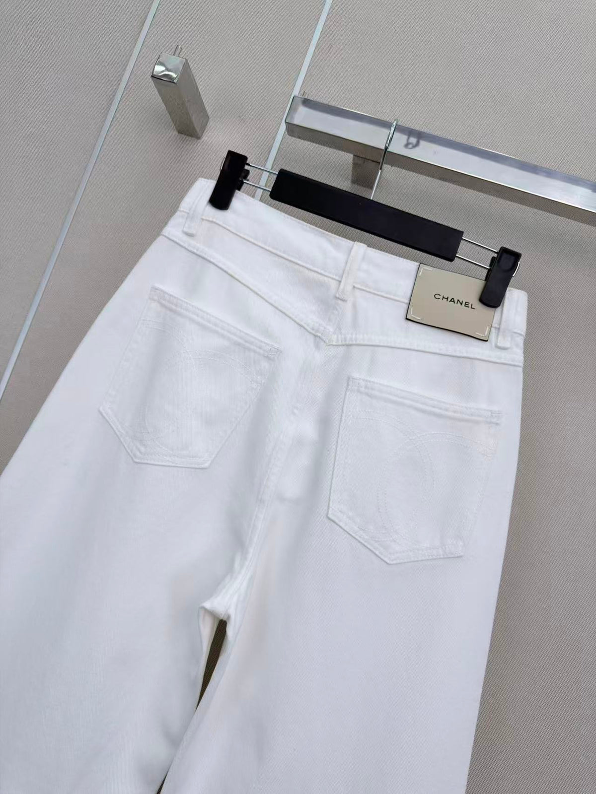 CC 26s Wide-Leg Pants White Denim 407867