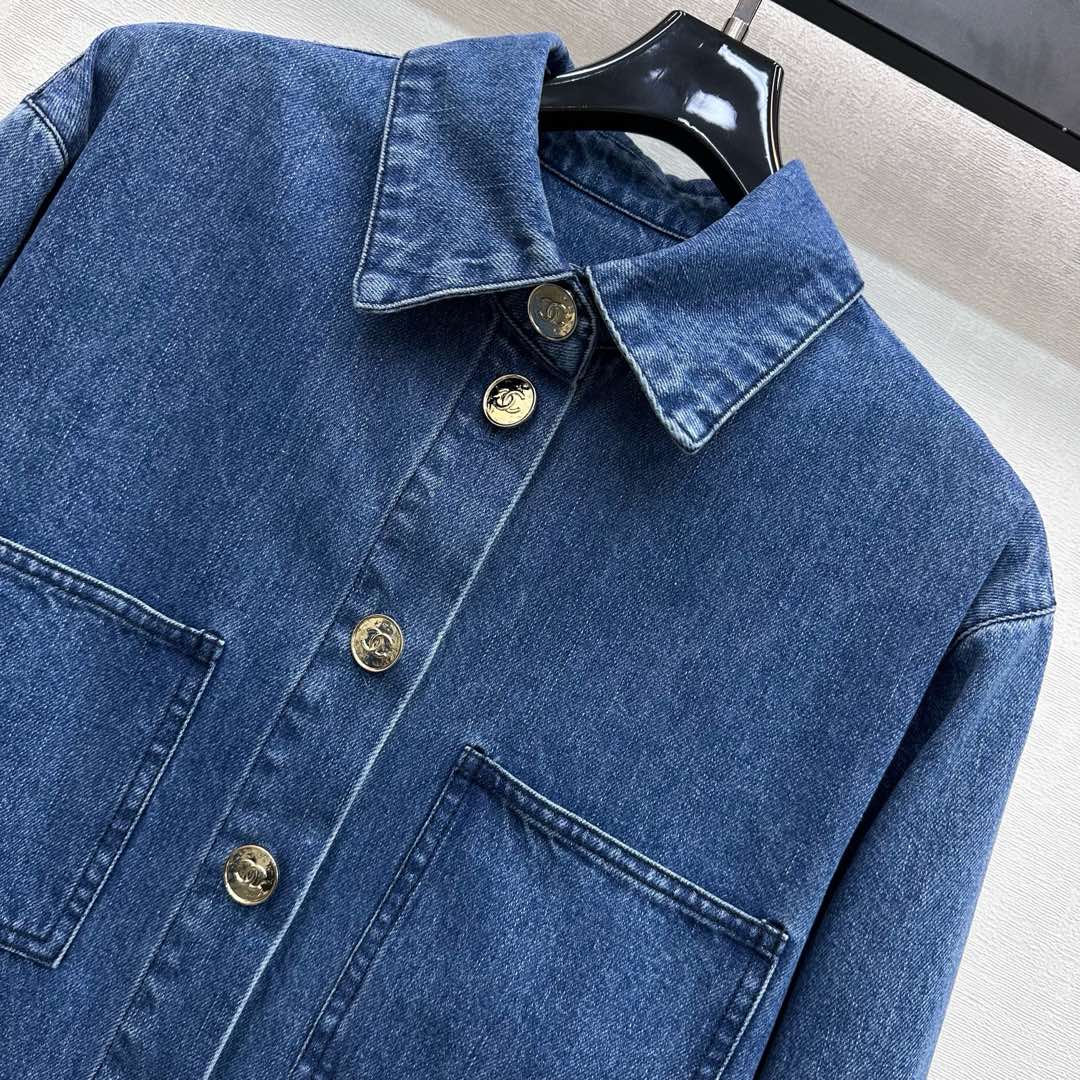 CC 26S  Loose-fit Denim Jacket Indigo Blue Cotton Denim 350421
