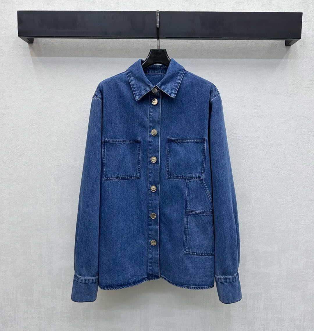 CC 26S  Loose-fit Denim Jacket Indigo Blue Cotton Denim 350421