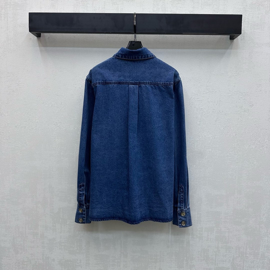 CC 26S  Loose-fit Denim Jacket Indigo Blue Cotton Denim 350421