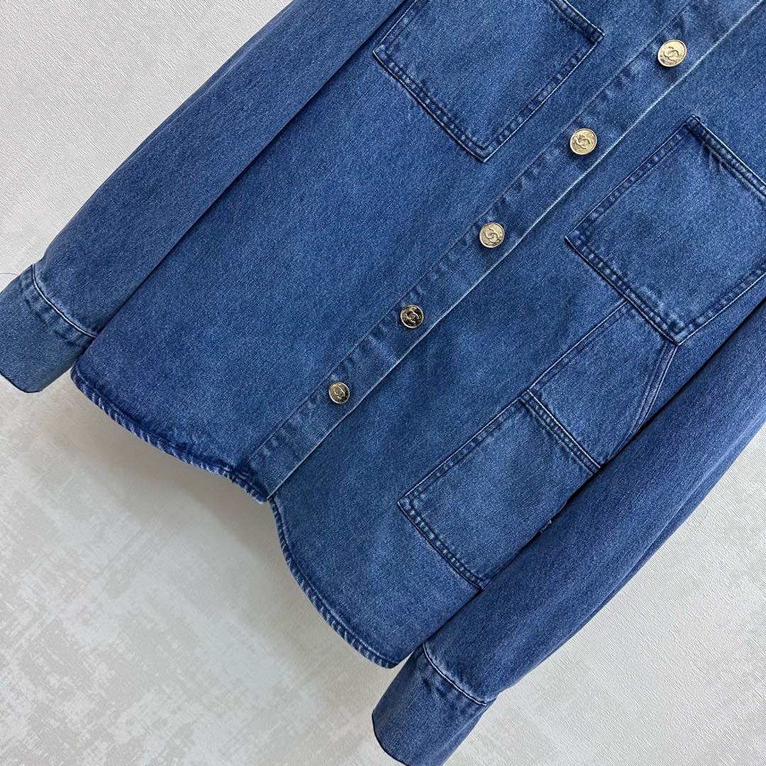 CC 26S  Loose-fit Denim Jacket Indigo Blue Cotton Denim 350421