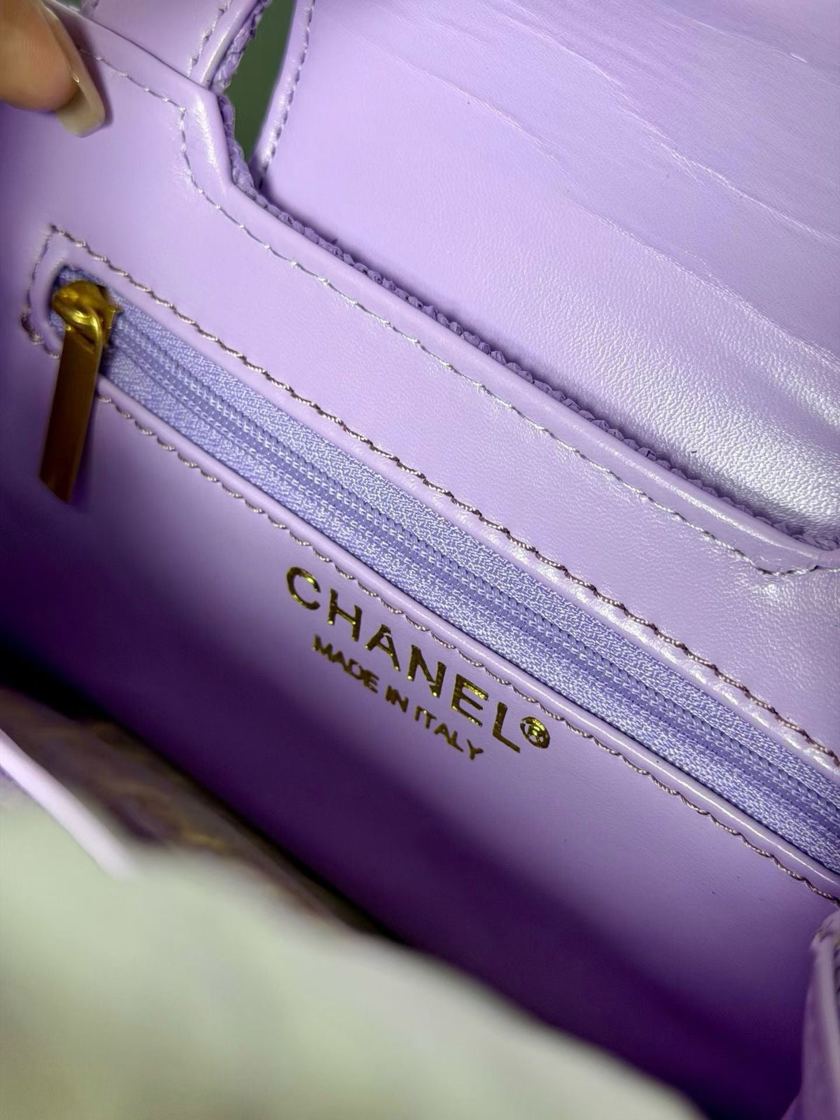 Chanel Kelly 2026 Bag 19cm Purple Raffia Leather