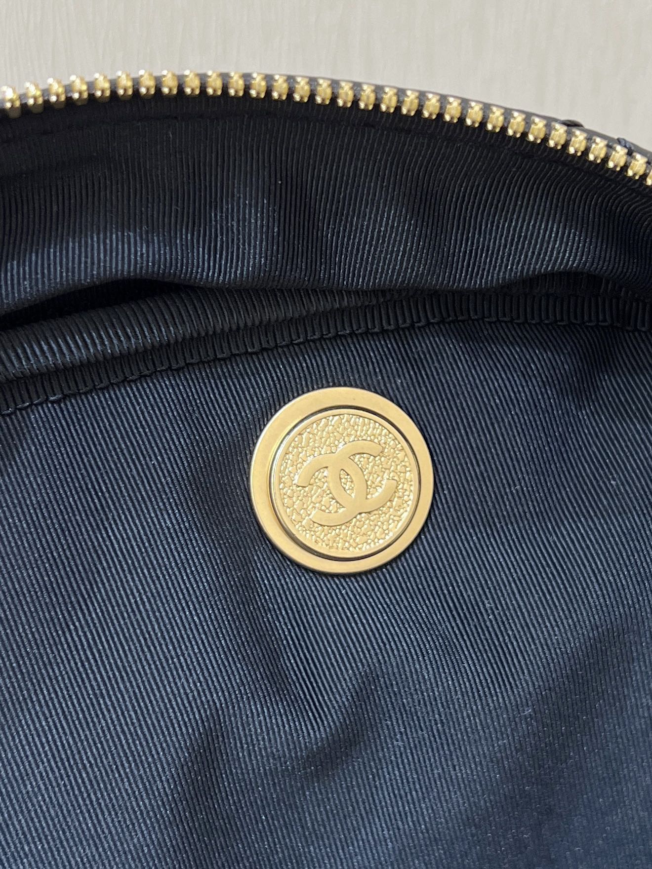 CC 24A Bowling Bag 44cm  Black Wrinkled Calfskin GHW