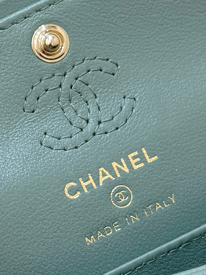 CC 25A Super Mini Bag 12.5cm Dusty Turquoise Lambskin