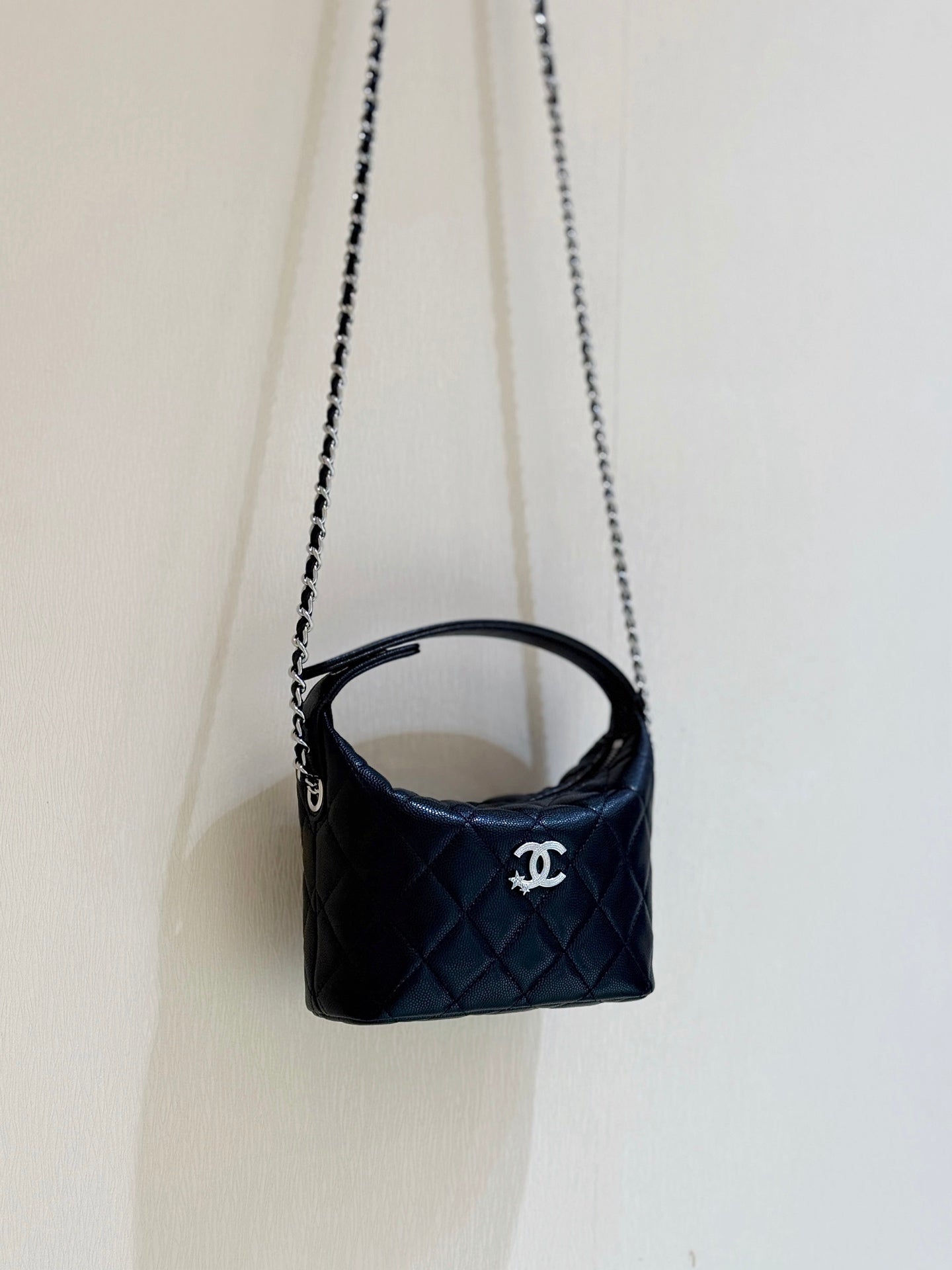 CC 2025 Bento Box Bag Black Calfskin 346313