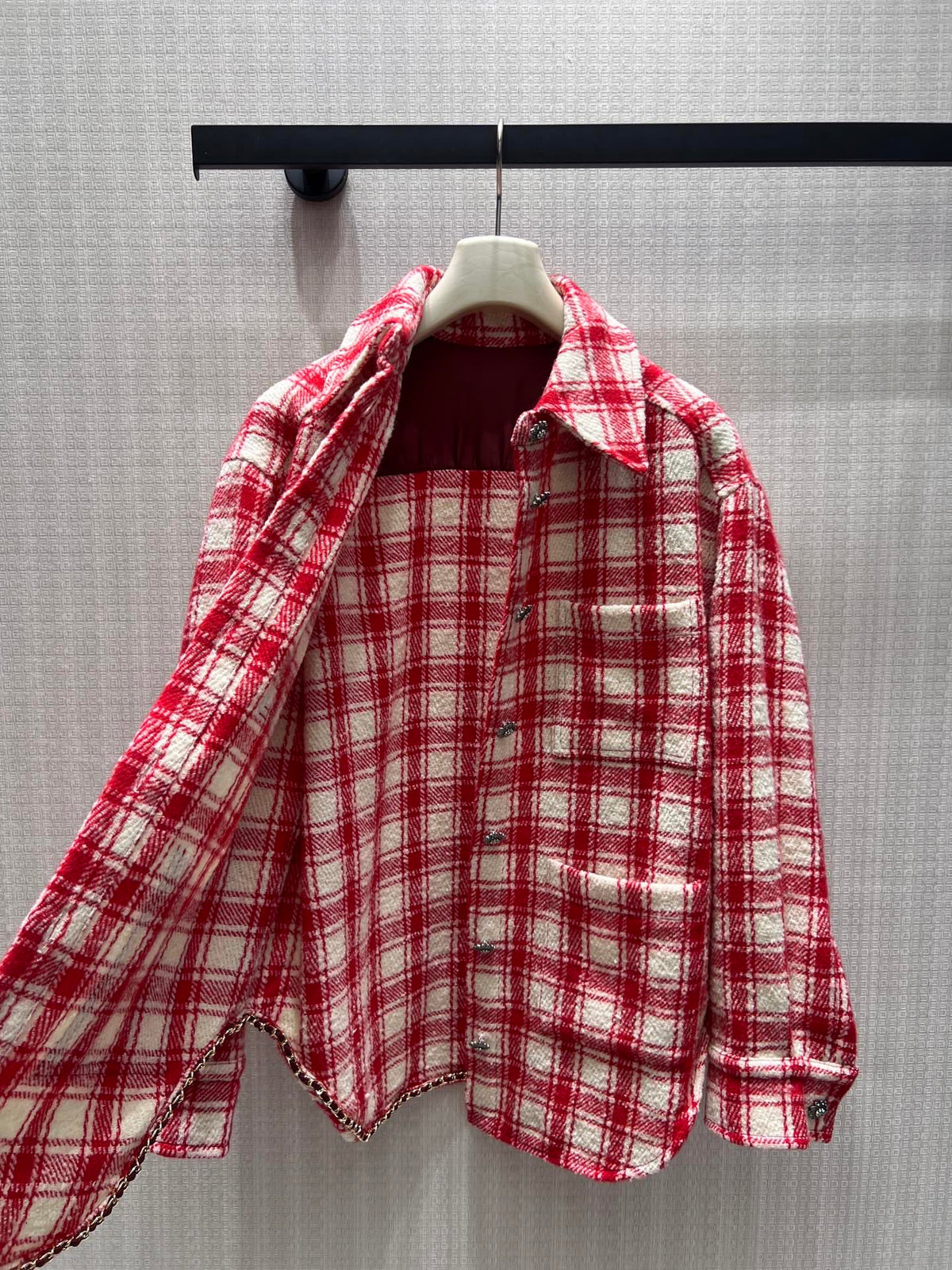CC 26s Métiers d’art 2026 Shirt Red & Ivory Wool 414722