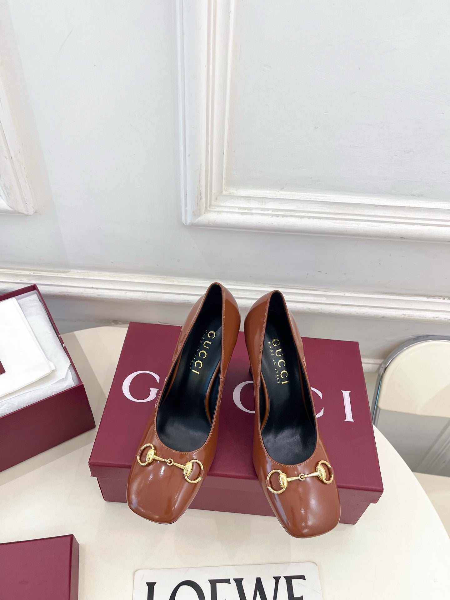 GG 26s Signora Pump 10cm Brown Leather 640303