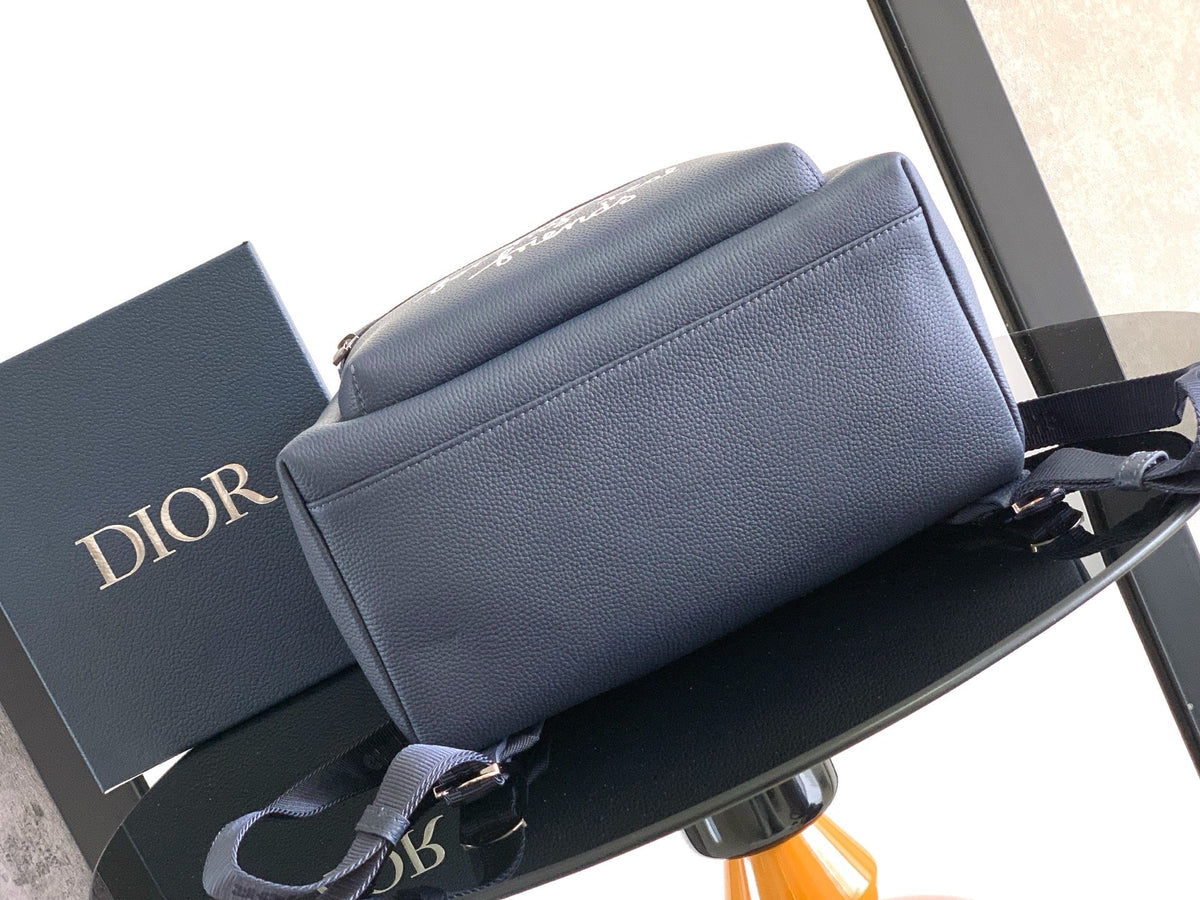 Dior Rider 2.0 Zipper Backpack Navy Blue Cowhide 336239