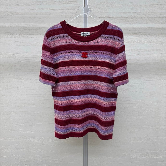 Chanel 2026 Crew Neck Short-Sleeve T-Shirt Wool Acrylic 356921