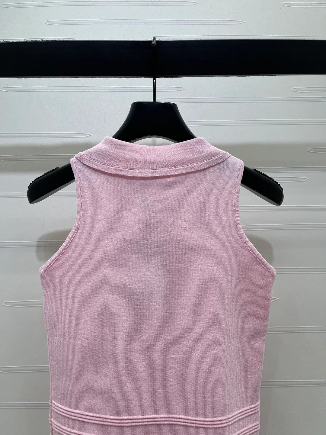Chanel 2026 Knit Sleeveless Top With Floral Embellishment Polyester Viscose