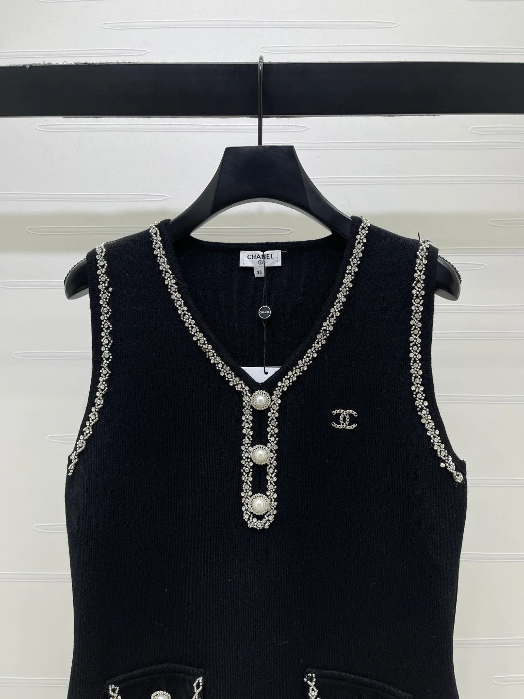 Chanel 2026 Vest Dress Black Wool Acrylic 136376
