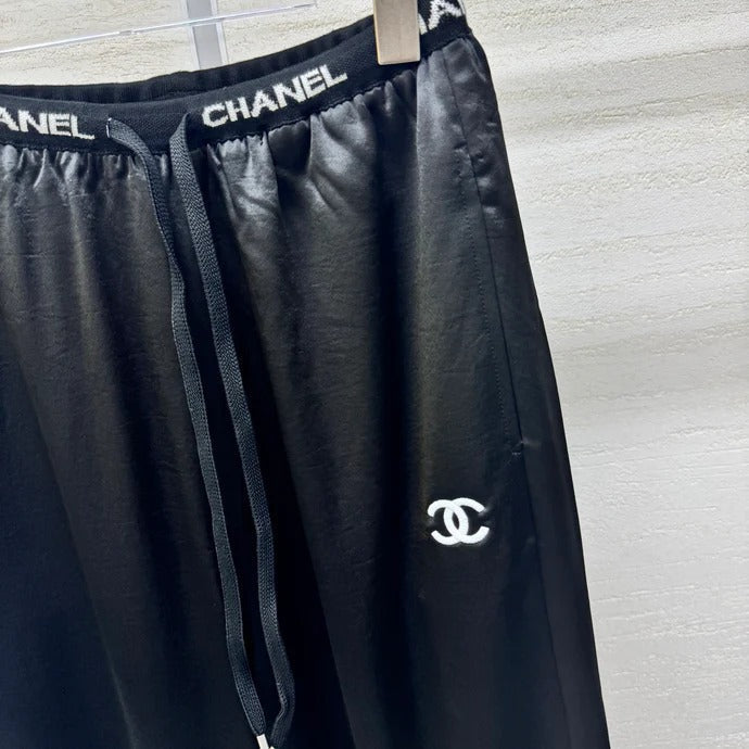 Chanel 2026 Waist Drawstring Acetate Casual Wide-Leg Pant Polyester 356793