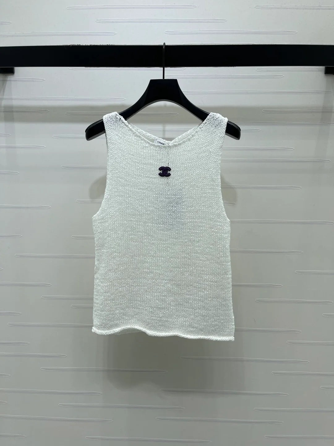 Chanel 2026 Vest Green and White Cotton