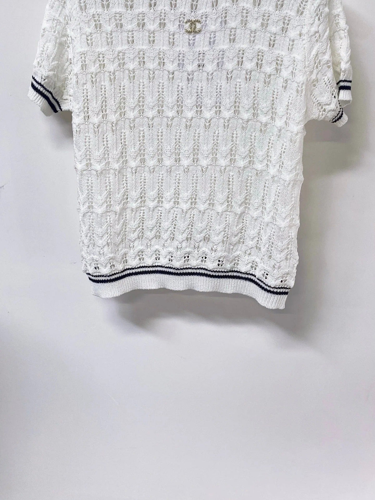 Chanel 2026 White And Black Wool Knit Vest 479935