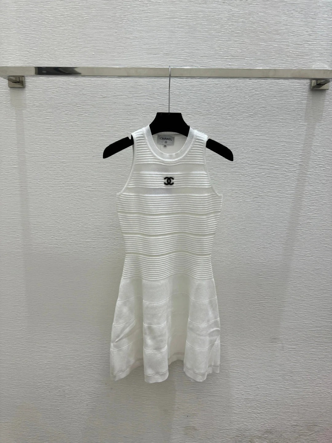 Chanel 2026 Round Neck Knitted Vest Dress Wool Cashmere 516050