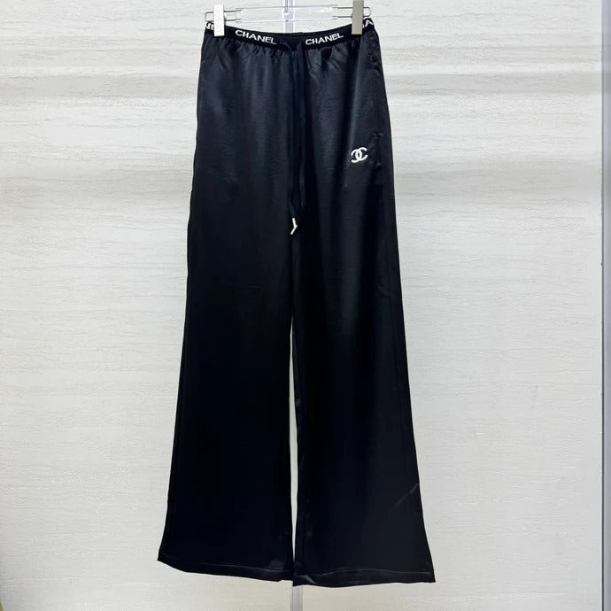 Chanel 2026 Waist Drawstring Acetate Casual Wide-Leg Pant Polyester 356793