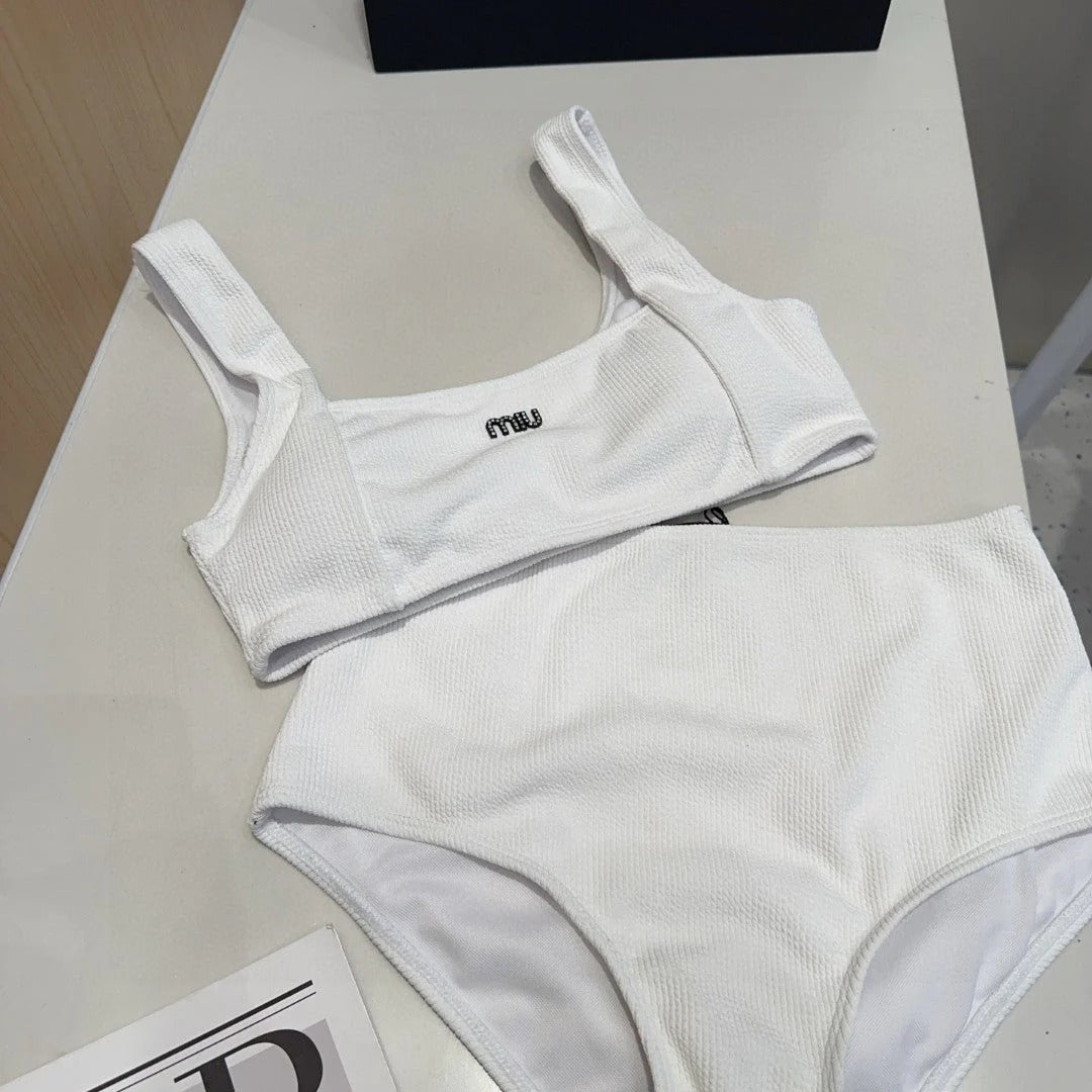 MIUMIU BIKINI 25S TWO PIECE IN WHITE 742670