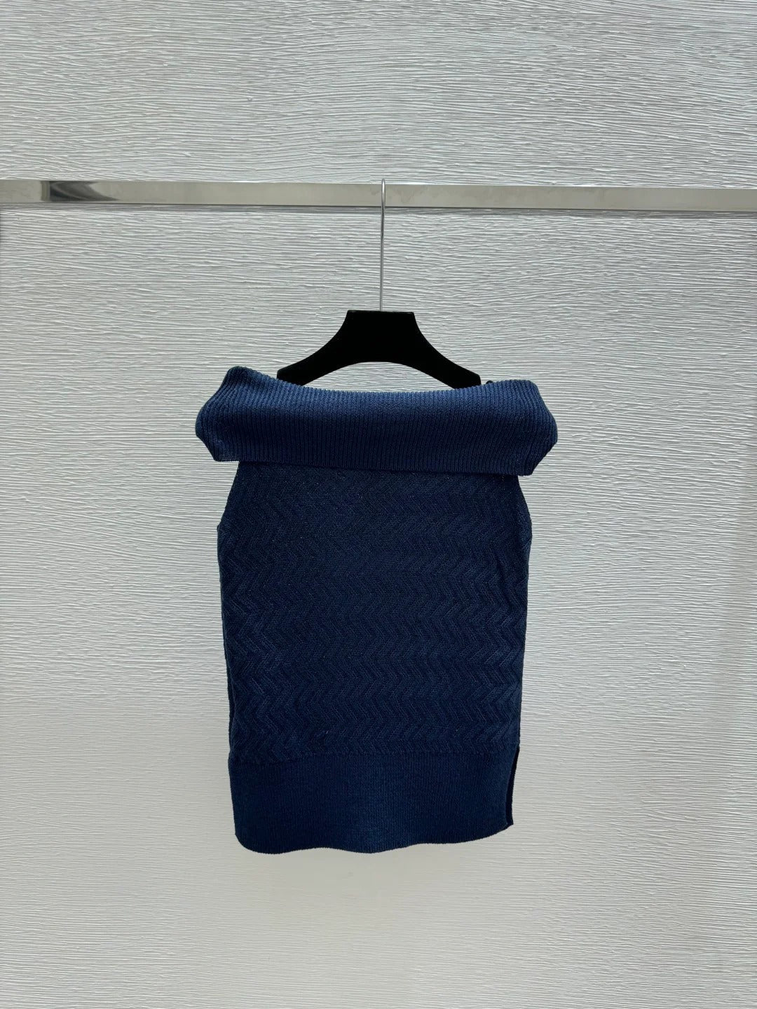 Chanel 2026 Knit Off-Shoulder Vest Wool