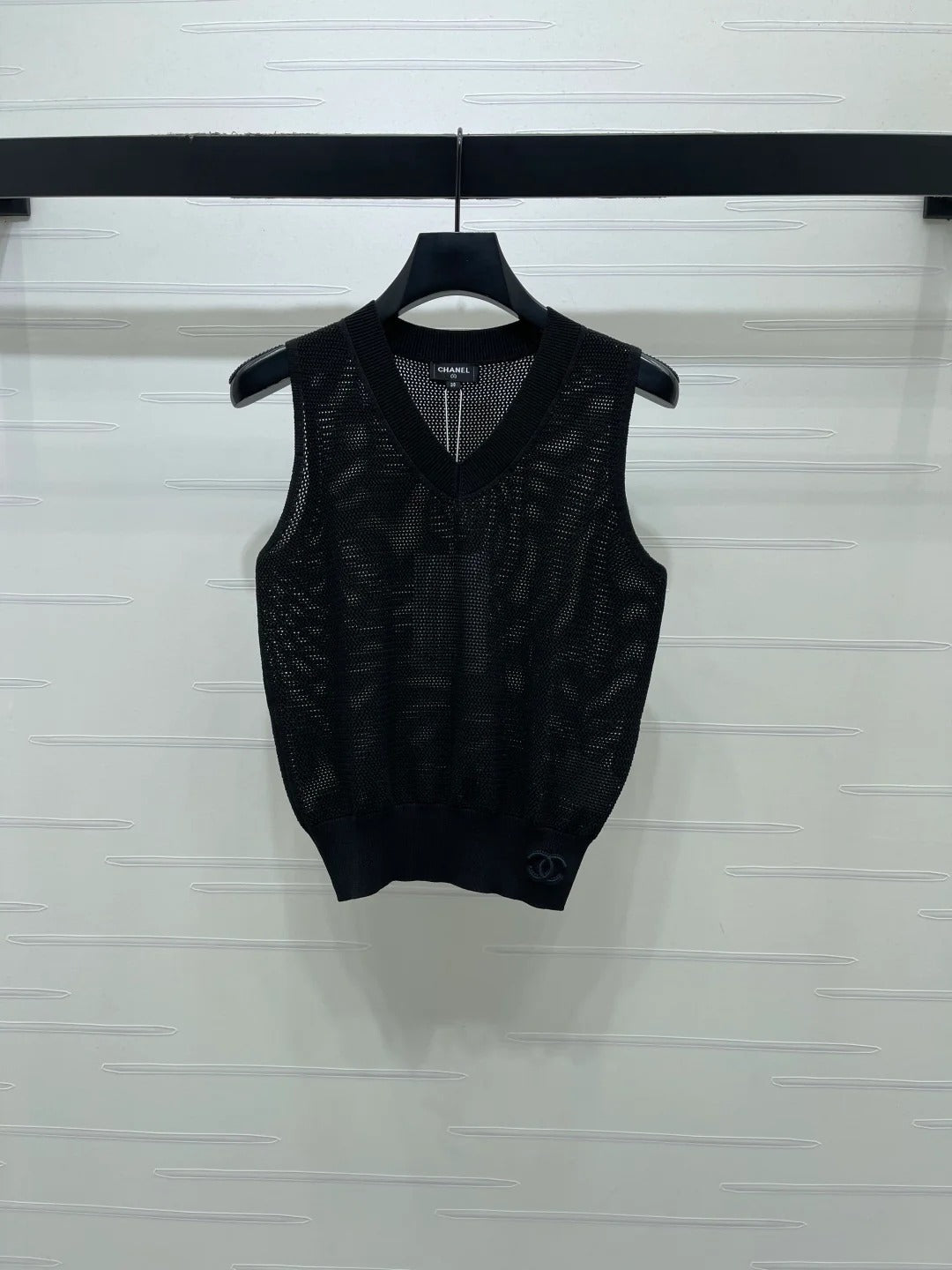Chanel 2026 Vest Black and White Silk Polyester 136355