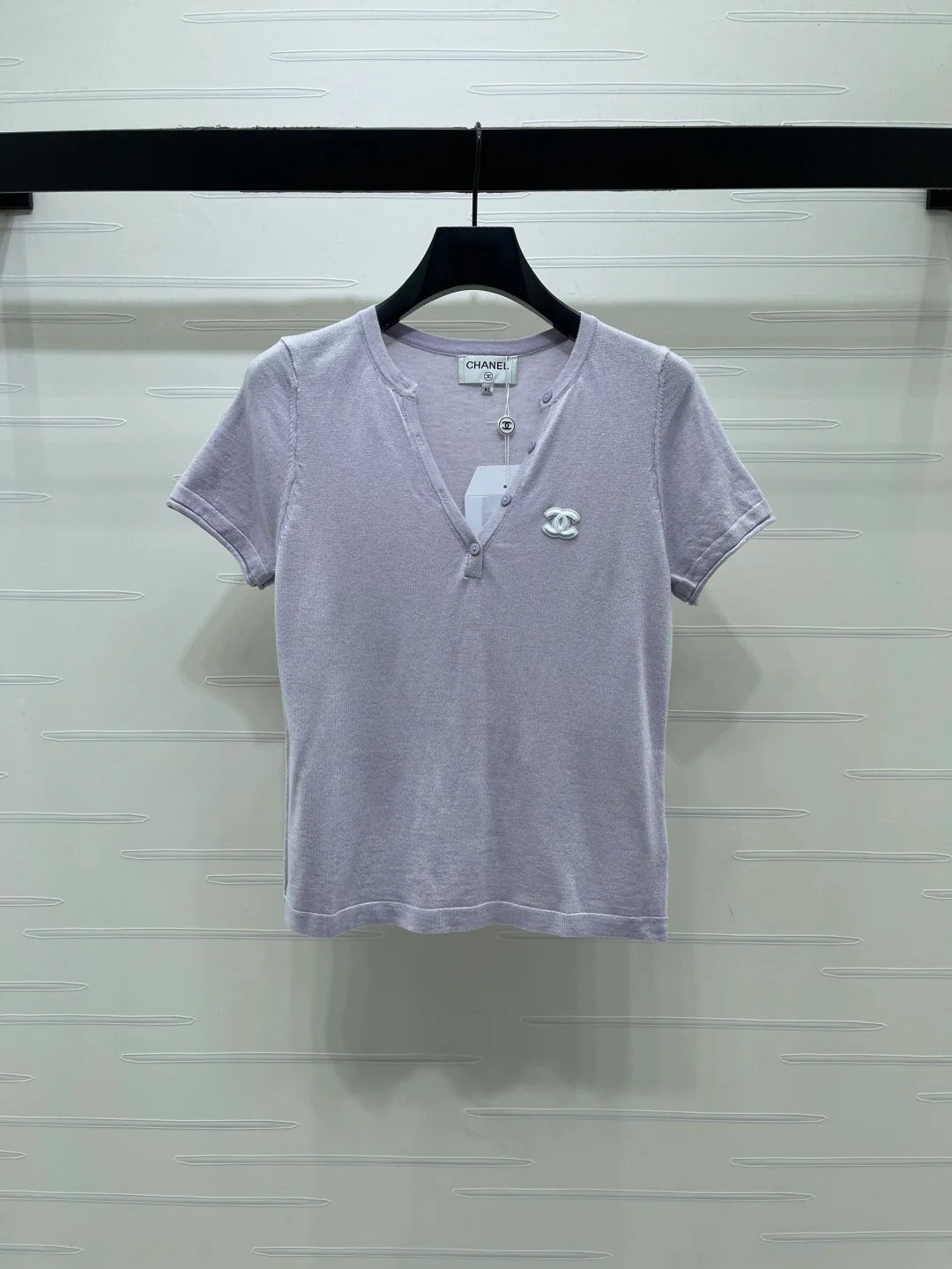 Chanel 2026 V-neck Short-sleeve Shirt Wool Cashmere