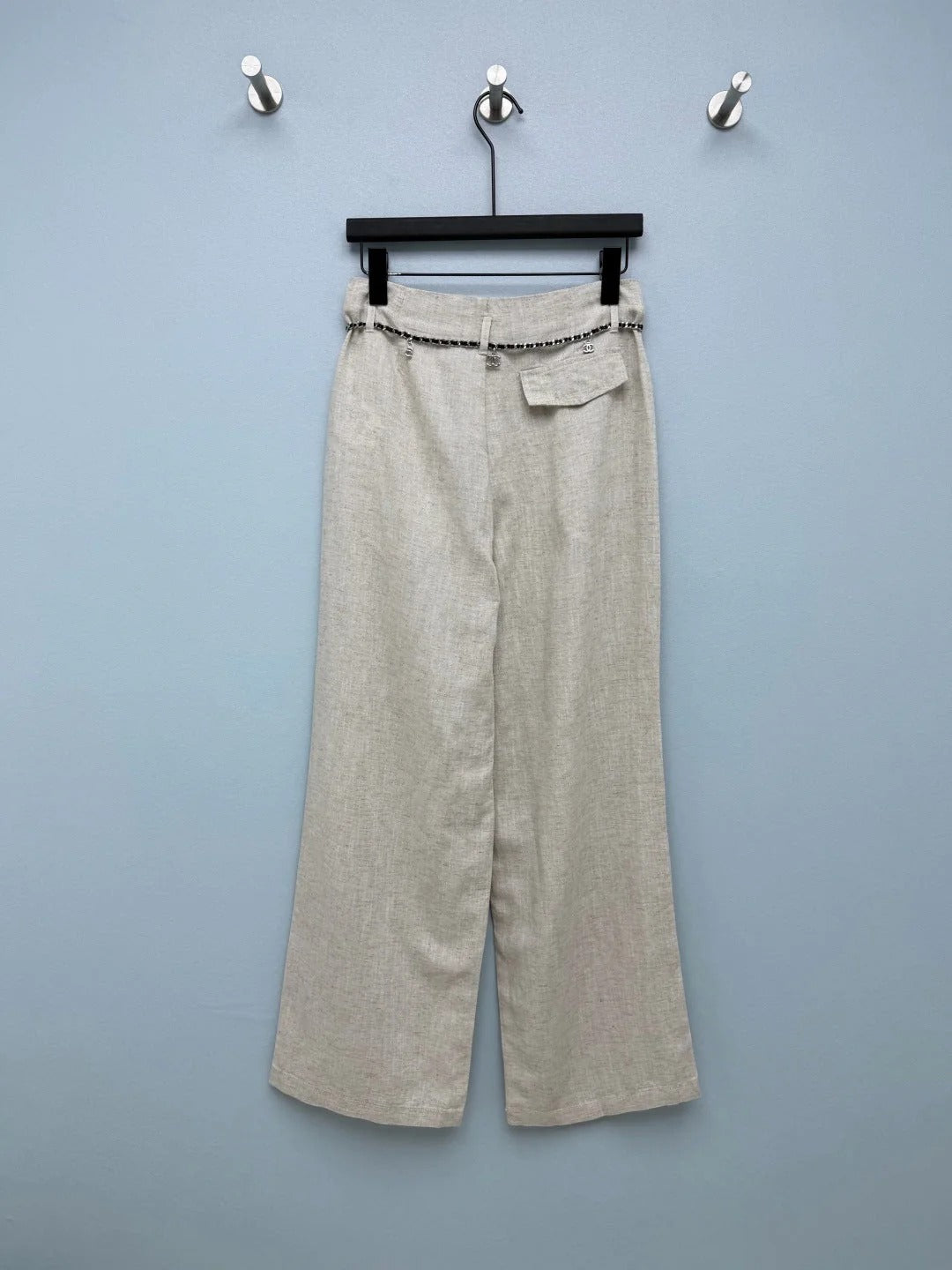Chanel 2026 Blend Wide-Leg Trousers Linen 392376
