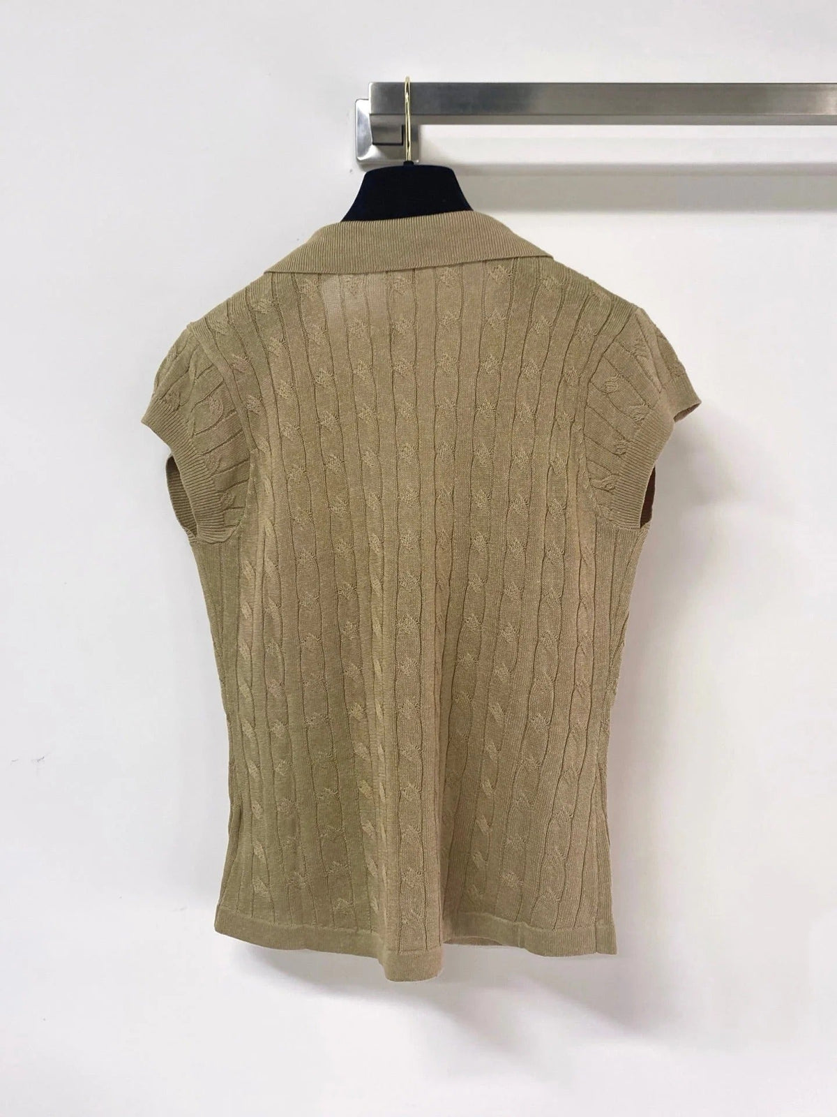 Chanel 2026 Knit Polo Vest Nitrile Cotton 375047