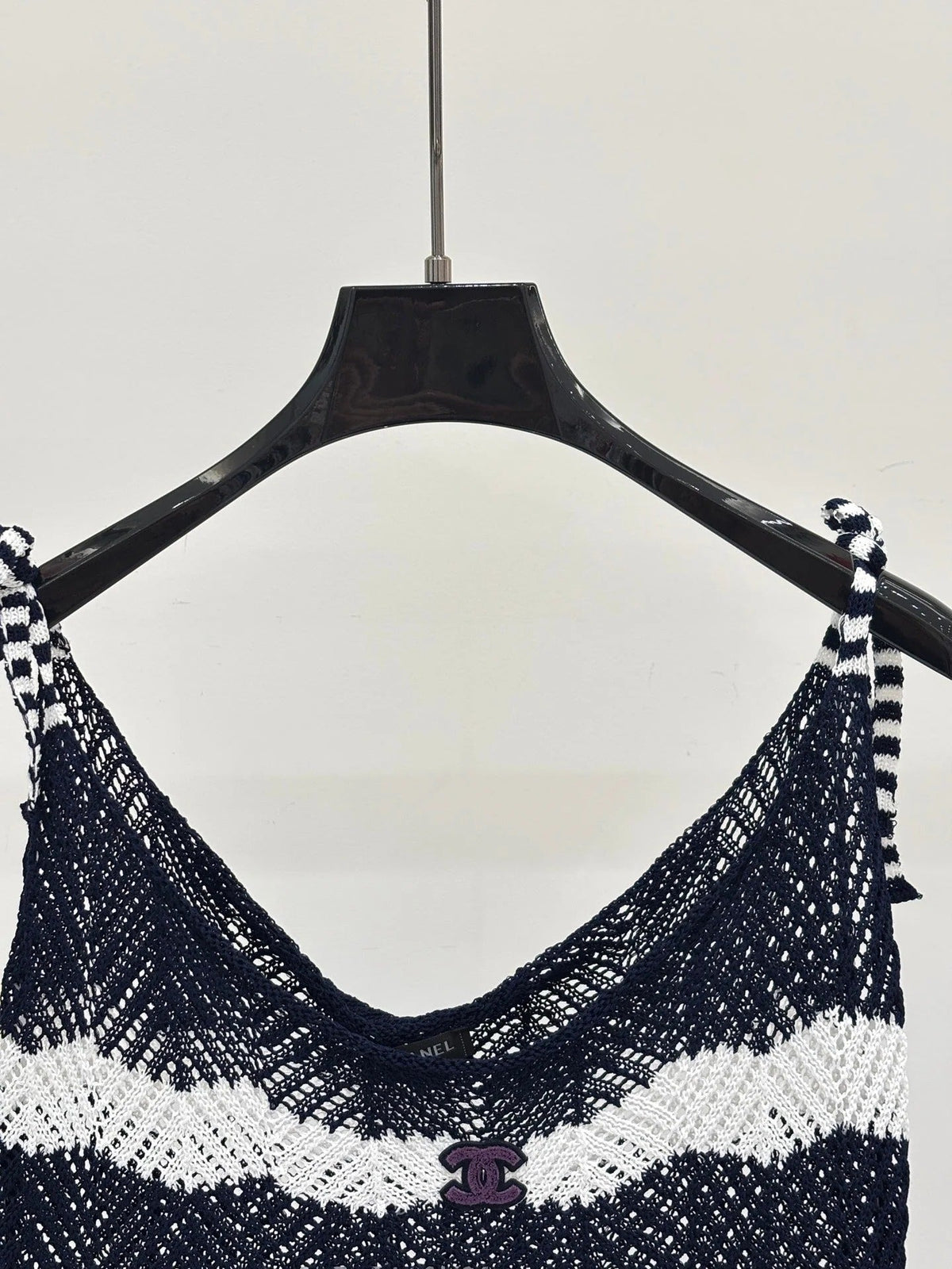 Chanel 2026 Camisole and Long Skirt Navy Blue White Wool 394716